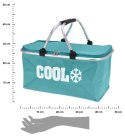 Torba termiczna Cooler bag 35L niebieska Wykonana z solidnego materiału, posiada uchwyty i ramę z aluminium, doskonale sprawdzi 