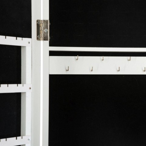 Lustro LED ze schowkiem na biżuterięDuże lustro stojące, posiada otwieraną ramę ze schowkiem na biżuterię, dodatkowo rama wyposa