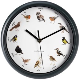 Zegar ścienny z dźwiękami ptaków 25 cm