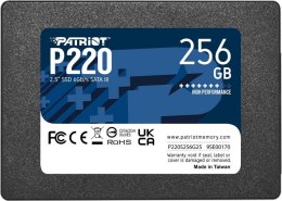 Dysk SSD PATRIOT P220S256G25 (2.5″ /256 GB /SATA III /550MB/s /490MB/s)