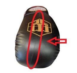 (W) Rękawice bokserskie RPU-2A 12 oz czarno-czerwone