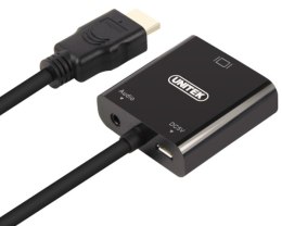 Adapter UNITEK HDMI - VGA + audio HDMI (wtyk) - VGA (gniazdo) Y-6333