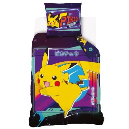 Pościel bawełna 140x200+1p70x90 Pokemon Pikachu nowy