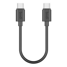 Kabel USB-C do USB-C Budi 65W 25cm (czarny)
