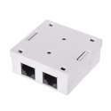 Netrack gniazdo kompletne natynkowe 2xRJ45 8p8c UTP Cat5e LSA