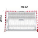 BRAMKA DO PIŁKI NOŻEJ Z SIATKĄ 300x200x110CM ALLROUND DUNLOP