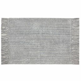 Dywanik łazienkowy LANA 50x70 srebrny Miękki dywanik łazienkowy z frędzlami, w kolorze srebra i bieli