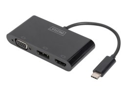 Adapter DIGITUS DA-70859 USB-C - HDMI/VGA/DisplayPort