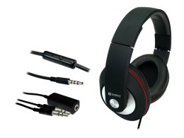 Słuchawki nauszne z mikrofonem SANDBERG Play'n GO 125-86 (1.5m /3.5 mm wtyk/Czarny)