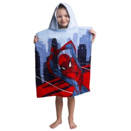 Ręcznik bawełniany ponczo z kapturem 50x115 Spiderman