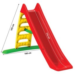 Zjeżdżalnia ogrodowa speed 170 cm z żółtą drabinką