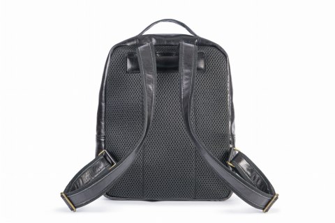 Czarny plecak męski skórzany biznesowy EP12