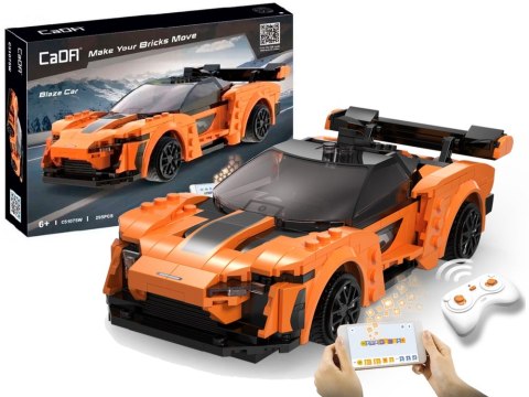 Klocki Konstrukcyjne Auto Sportowe Blaze Car Pomarańczowe R/C 295 Elementów CADA