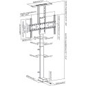 UCHWYT TV-WINDA STEROWANY ELEKTRYCZNIE AR-93M MOBILNY 60KG max 80" VesaMax600x400