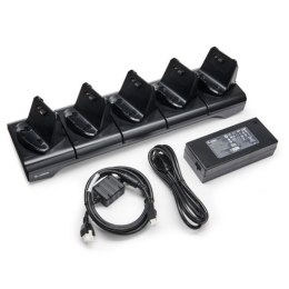 5-slot printer docking cradle; ZQ300 Series; includes power supply and EU power cord