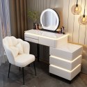 Toaletka kosmetyczna LED Marmurek/ Komplet mebli blat 80 cm Ana - kolor biały