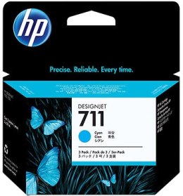 Wkład HP 711 3-pack Cyjan CZ134A