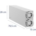 Podajnik dystrybutor do kubków jednorazowych z 2 dozownikami STAL 81 - 89 mm