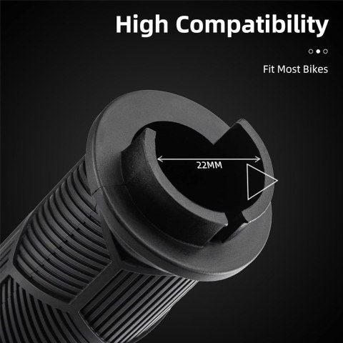 Gripy rączki chwyty rowerowe TPR z odblaskiem - czerwone