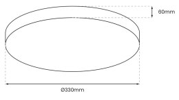 Plafon sufitowy MAYA Led złoty 15W 33 cm