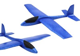 Duży Samolot Styropianowy Piankowy Lekki Szybowiec Niebieski 68CM