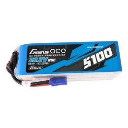 Akumulator Gens ace G-Tech 5100mAh 80C 22.2V 6S1P Lipo z konektorem EC5 plug