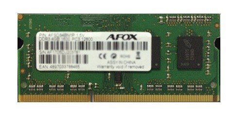 Pamięć AFOX (SODIMM/DDR3L/4 GB/1600MHz/SINGLE)
