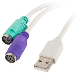 Adapter LANBERG AD-0025-W USB - 2x PS/2
