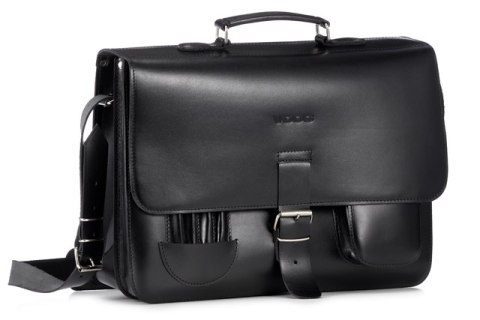 Torba z juchtu na ramię 3w1 Vintage P43 BLACK