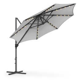 Duży parasol 300 cm z 28 diodami LED szary