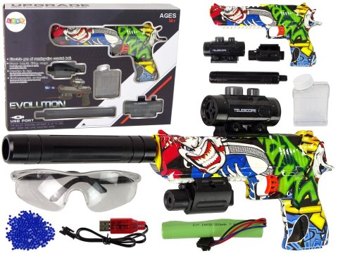 Elektryczny Pistolet Na Kulki Strzałki Wodne Strzałki 2w1 Zielony