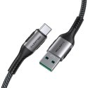 Kabel szybko ładujący USB-A 3.1 do USB-C Lention CB-ACE-6A1M, 6A, 10Gbps, 1m (czarny)