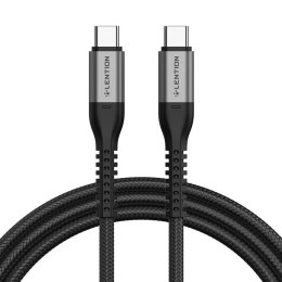 Kabel szybko ładujący USB-C do USB-C Lention CB-CCT 60W, 5A/20V, 480Mbps, 2m (czarny)