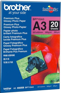 Papier BROTHER Innobella 260g A3 Błyszczący BP71GA3