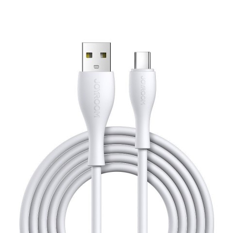 Kabel przewód silikonowy miękki USB - USB-C 3A 1m biały