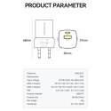 Ładowarka sieciowa GaN QC3.0 USB-A USB-C PD 33W biała