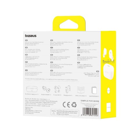 Słuchawki bezprzewodowe Bowie E18 TWS ENC IPX4 USB-C białe