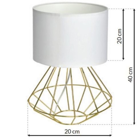 Lampa stołowa LUPO biała złota E27