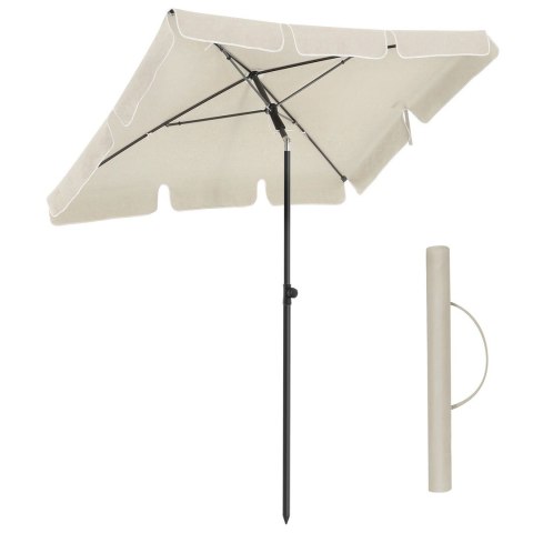 Parasol ogrodowy 200 x 125 cm beżowy