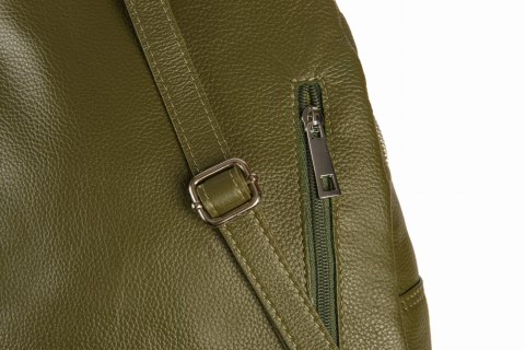 Plecak damski ze skóry naturalnej zielony VOOC EP26