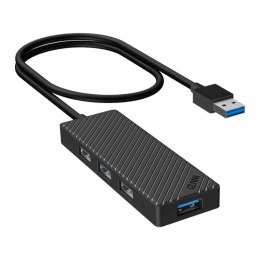 Adapter Hub 4 w 1, INVZI, MH04, 4x USB 3.0 (czarny)