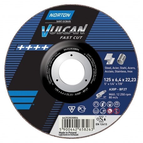 TARCZA FLEX 27 125x6,4x22,2 A 30 P VULCAN NORTON