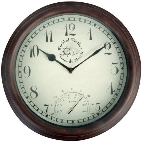 Zegar ścienny zewnętrzny z termometrem 30,5 cm