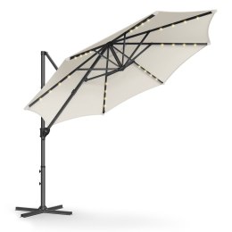 Duży parasol 300 cm z 28 diodami LED beż