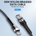 Kabel przewód do iPhone USB-C - Lightning PD 30W 2m czarny