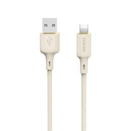 Kabel przewód do iPhone wzmacniany SR USB-A - Lightning 5A 1m beżowy