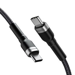Kabel przewód w oplocie USB-C - USB-C PD 65W 2m czarny