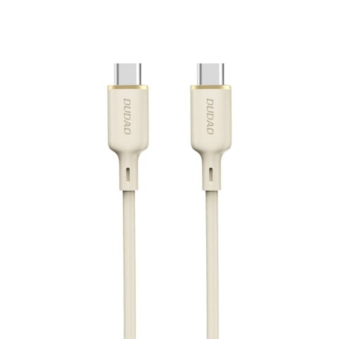 Kabel przewód wzmacniany SR USB-C - USB-C 100W 1m beżowy