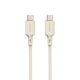 Kabel przewód wzmacniany SR USB-C - USB-C 100W 2m beżowy