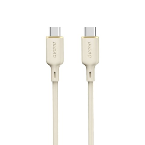 Kabel przewód wzmacniany SR USB-C - USB-C 100W 2m beżowy